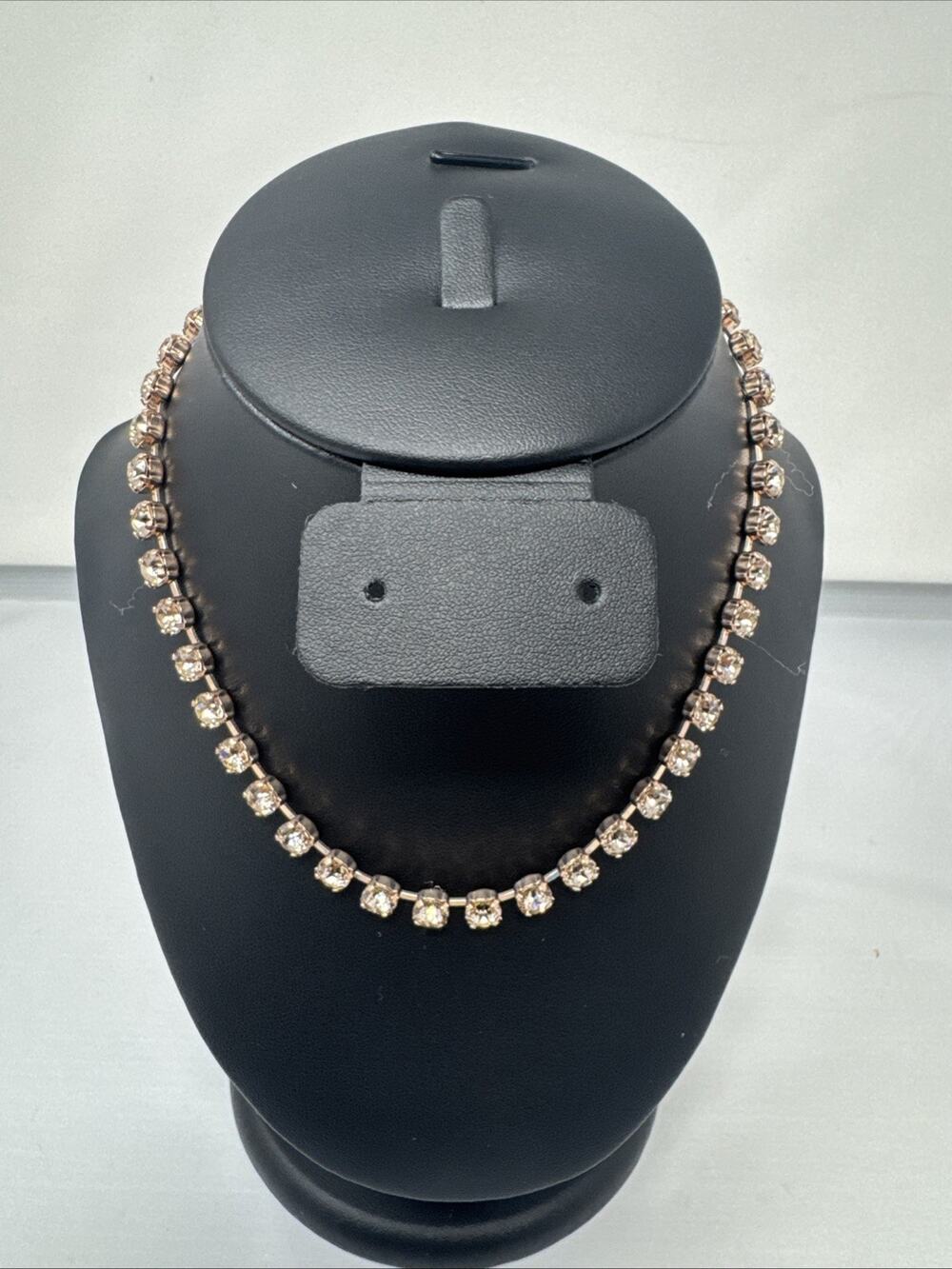 Touchstone Crystal by Swarovski MINI GLITZ BLUSH Necklace Rose Gold,Crystal BNIB